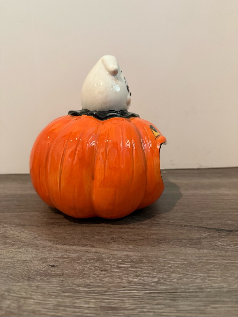 Viral Johanna Parker “Big Mouth” Pumpkin Candy Bowl with Ghost- NWT - Picture 3 of 8
